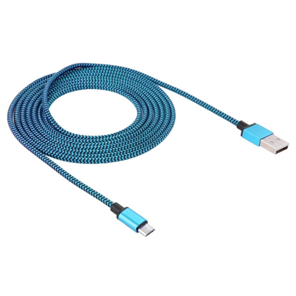 2m Woven Style Micro USB to USB 2.0 Data / Charger Cable, For Galaxy S6 / S5 / S IV / Note 5 / Note 5 Edge, HTC, Sony(Blue)