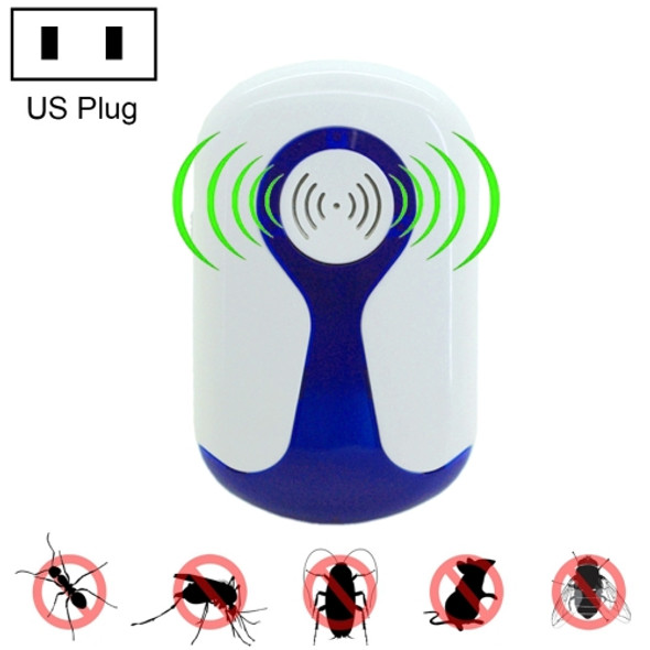 2 PCS 3W Electronic Ultrasonic Anti Mosquito Rat Insect Pest Repeller with Light, US Plug, AC 90-240V