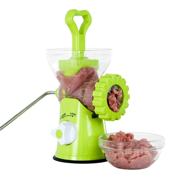 B266 Household Stainless Steel Manual Meat Grinder (Green)