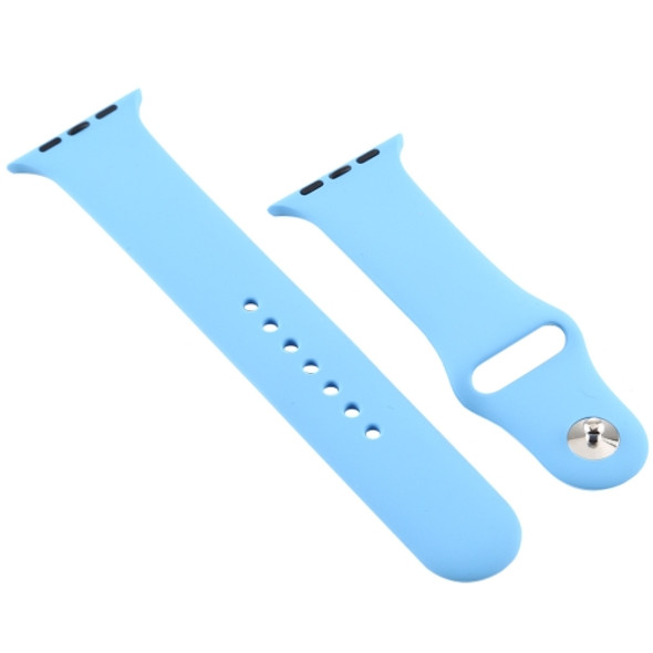 For Apple Watch Series 5 & 4 44mm / 3 & 2 & 1 42mm Silicone Watchband (Blue)