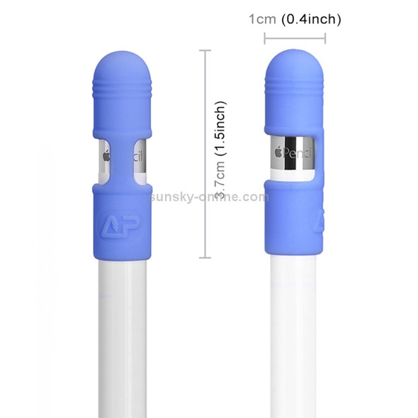 Multi-function Anti Lost Silicone Protective Cap Cover for Apple Pencil(Blue)