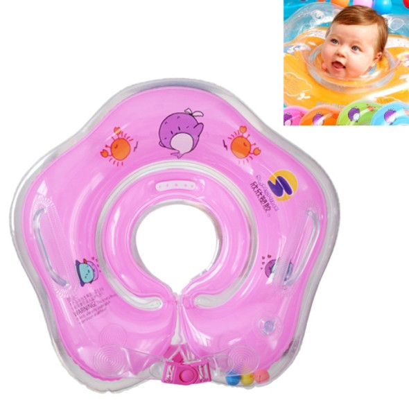 Circle Shaped Inflatable Baby Children Swimming Neck Ring(Pink)