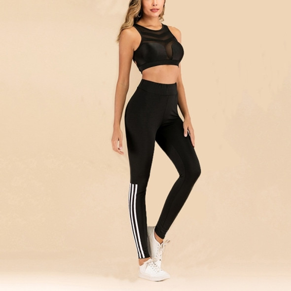 Fashion Brace Printing Yoga Leggings (Color:Black Size:M)