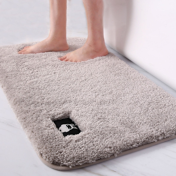 Bathroom Toilet Absorbent Bath Mat Carpet Bedroom Non-slip Foot Pad, Size:50x60cm(Gray)