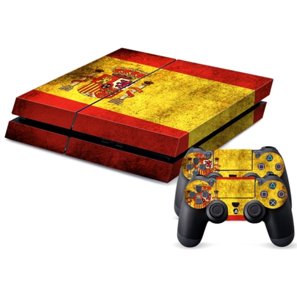 Spainish Flag Pattern Decal Stickers for PS4 Game Console