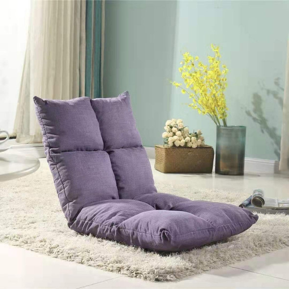 Lazy Sofa Chair Tatami Floor Cushions Bed Chair Folding Sofa(Deark Purple)