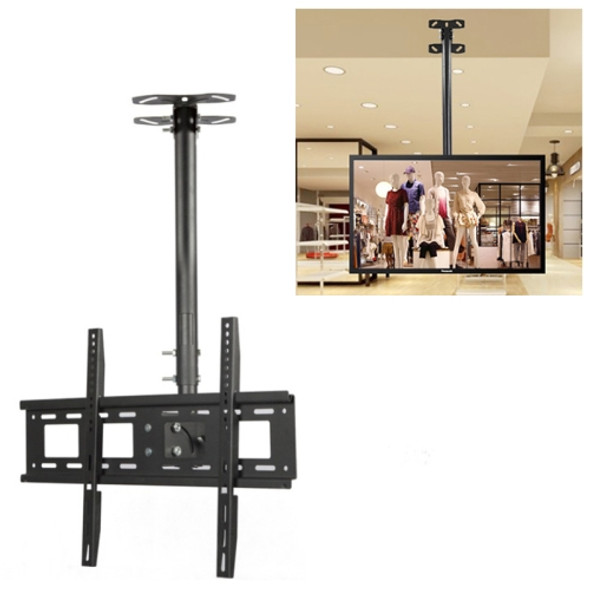 32-70 inch Universal Height & Angle Adjustable Single Screen TV Wall-mounted Ceiling Dual-use Bracket, Retractable Range: 0.5-1m