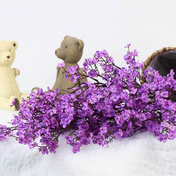 5 PCS Simulation Starry Single Flower Home Decoration Bride Holding Flowers(Purple)