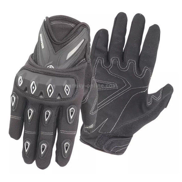 Motocross Racing Gloves Riding Knight Safety Gloves, Size: XL (White)