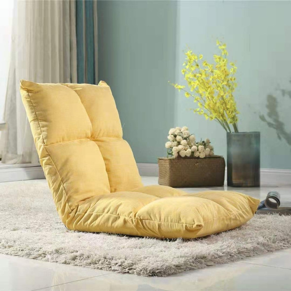 Lazy Sofa Chair Tatami Floor Cushions Bed Chair Folding Sofa(Yellow)