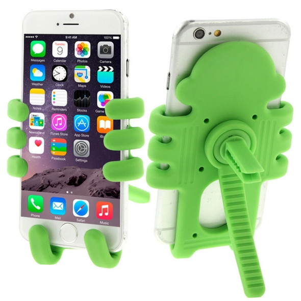 Monkey Style Air Vent Car Mount Silicone Variety Holder, For iPhone, Galaxy, Sony, Lenovo, HTC, Huawei, and other Smartphones(Green)
