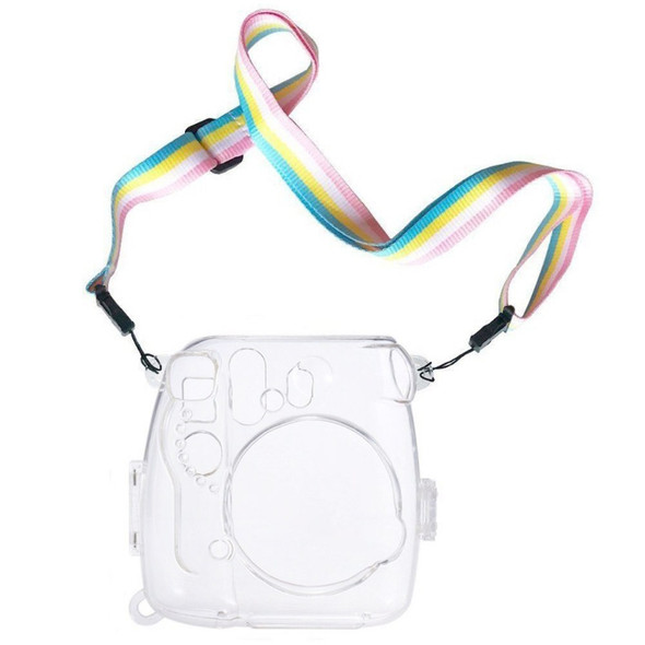 Protective Crystal Shell Case with Strap for FUJIFILM instax mini 9 / mini 8+ / mini 8(Transparent)