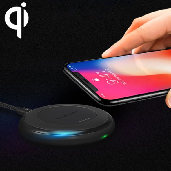 ANKER RAVPOWER RP-PC034 7.5W Fast Wireless Charger + QC 3.0 Adapter for iPhone X / 8 Plus / 8 / Galaxy Note 8 / S7 and All QI Enable Devices(Black)