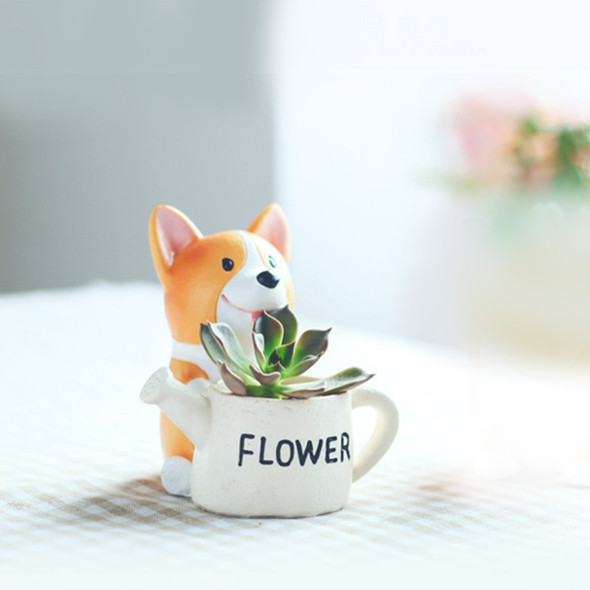 Small Short Leg Kirk Dog Cartoon Multi-meat Plant Pots Office Home Green Plant Ornaments Sitting Position