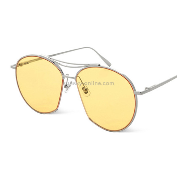 Vintage Oversize UV400 Sunglasses for Men Women Outdoor(Yellow)