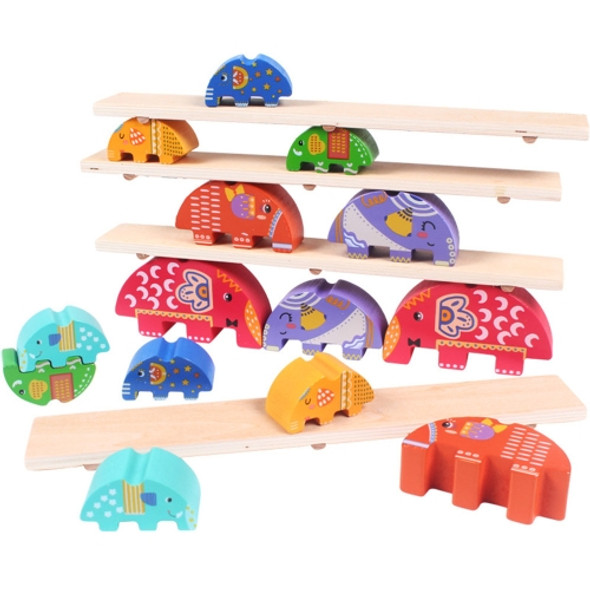 Jenga Animal Elephant Balance Intelligence Wooden Toys for Children
