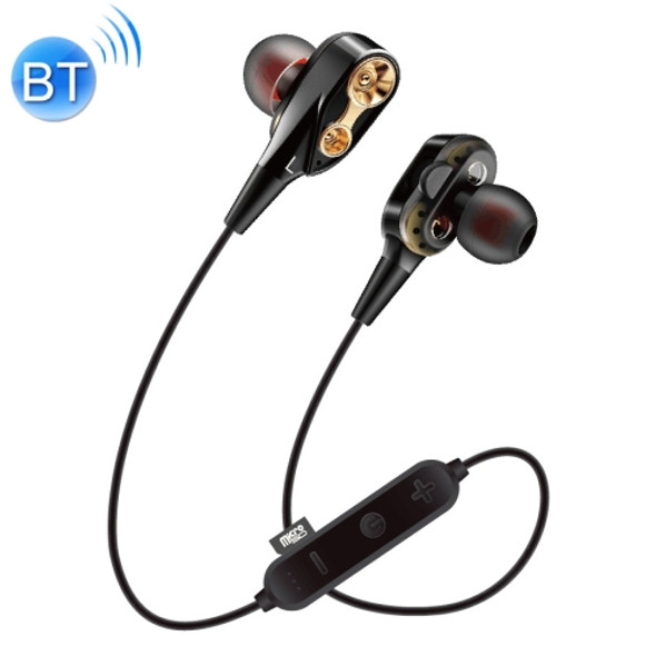MG-G23 Portable Sports Bluetooth V5.0 Bluetooth Headphones, with 4 Speakers(Black)