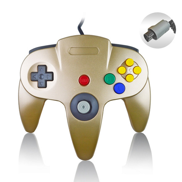 Nintendo N64 Wired Game Controller Gamepad (Gold)