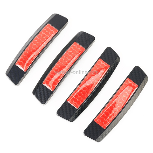4 PCS Car Door Noctilucent Anti-collision Strip Protection Guards Trims Stickers(Black)