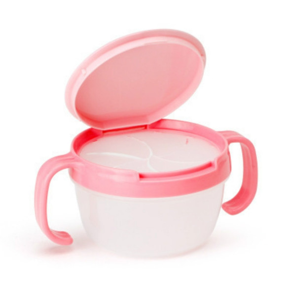 Baby Products Anti-sprinkling Design Baby Double Handle Biscuit Small Bowl Snack Cup(Watermelon Red)