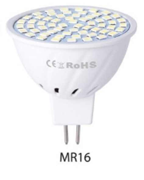 LED Concentrating Plastic Lamp Cup Household Energy-saving Spotlight, Wattage: 7W MR16 60 LEDs(Warm White)
