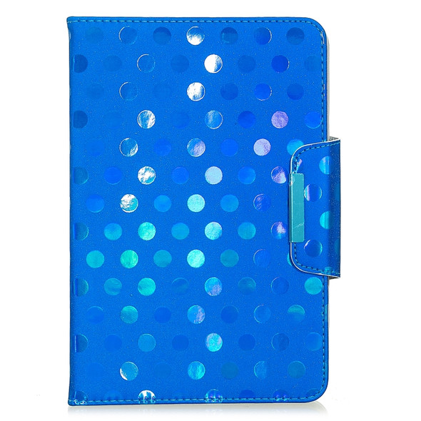 For 8 inch Universal Tablet Solid Color Wave Point Horizontal Flip Leather Case, with Holder(Royal Blue)