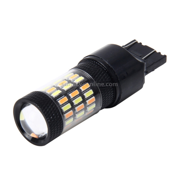 7443 5W 350LM 60LEDs DC 12V 6000K SMD-4014 Car Auto Brake Light Turn Signal Lights (White Light+Yellow Light)