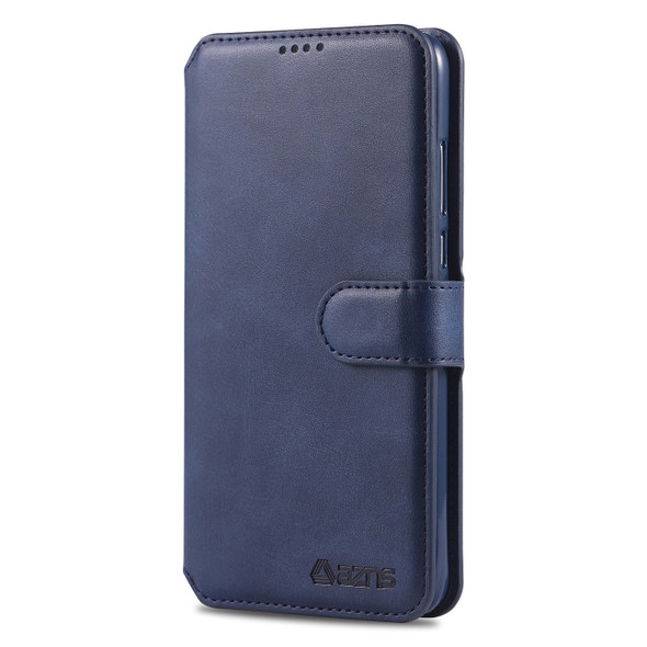 For Huawei P30 Lite / nova 4e AZNS Calf Texture Magnetic Horizontal Flip PU Leather Case with Holder & Card Slots & Photo Frame(Blue)