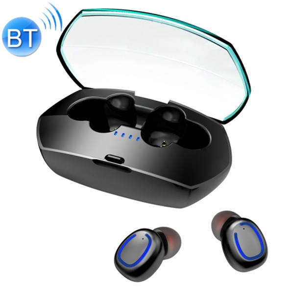 Xi11 TWS IPX6 Waterproof Bluetooth 5.0 Stereo Bluetooth Earphone with Charging Box, Support Battery Display & Summon Siri & Call (Black)