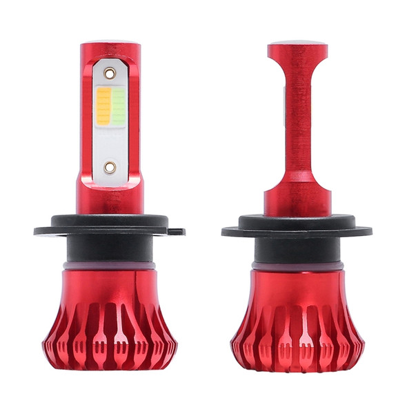 2 PCS YBW5-RED H7 DC9-36V 12W 6000K/-8000K-3000K 2100LM IP68 Car LED Fog Light