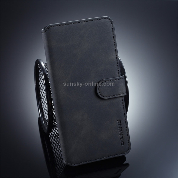 DG.MING Retro Oil Side Horizontal Flip Protective Case for Huawei P30 Pro, with Holder & Card Slots & Wallet (Black)