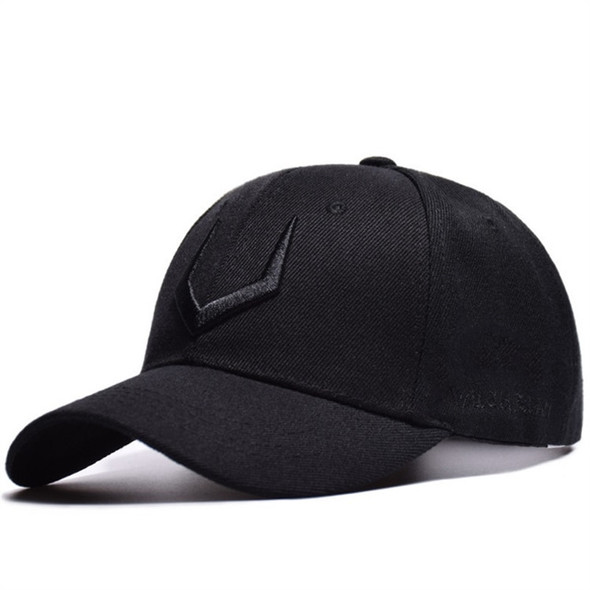 3D Letter Embroidery Pattern Hip Hop Style Baseball Cap Peak Cap, Size: Head Circumference: 55-61cm(Black)