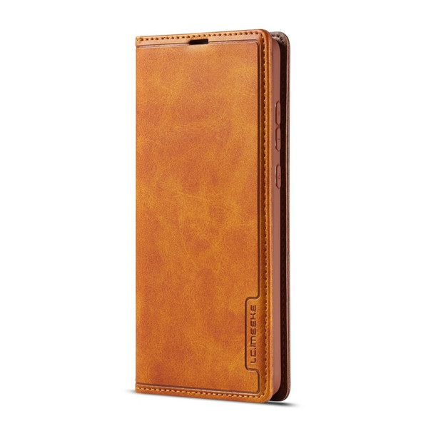 For Huawei Mate 20 LC.IMEEKE LC-001 Series PU + TPU Color Matching Frosted Horizontal Flip Leather Case with Holder & Card Slot(Brown)