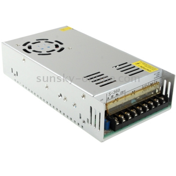 (S-360-12 DC 0-12V 30A) Regulated Switching Power Supply (Input: AC100~130V/200~240V), Dimension(LxWxH):215x115x50mm