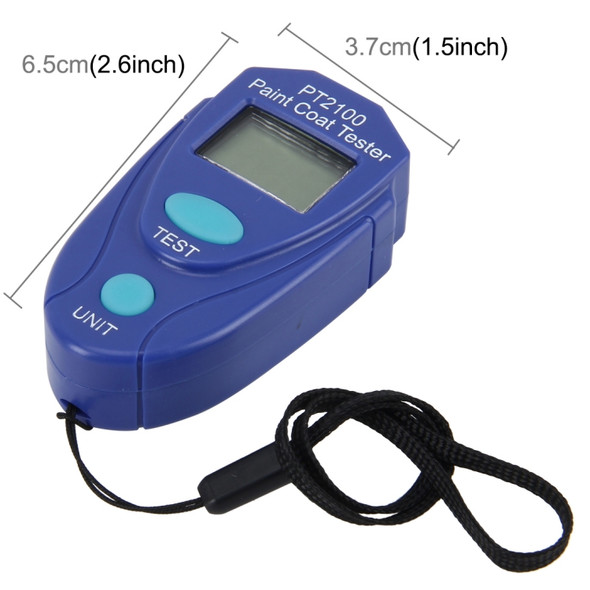 PT2100  2.0mm Max Range 2 Units mm/mil LED Digital Display Paint Coat Tester Paint Thickness Tester