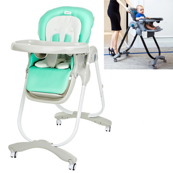 Portable Adjustable Folding Detachable Feeding High Chair(Apple green)