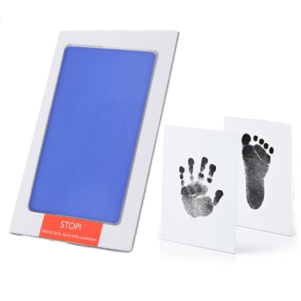 Non-Toxic Baby Handprint Footprint Imprint Souvenirs Infant Clay Toy Gifts(Sky blue)