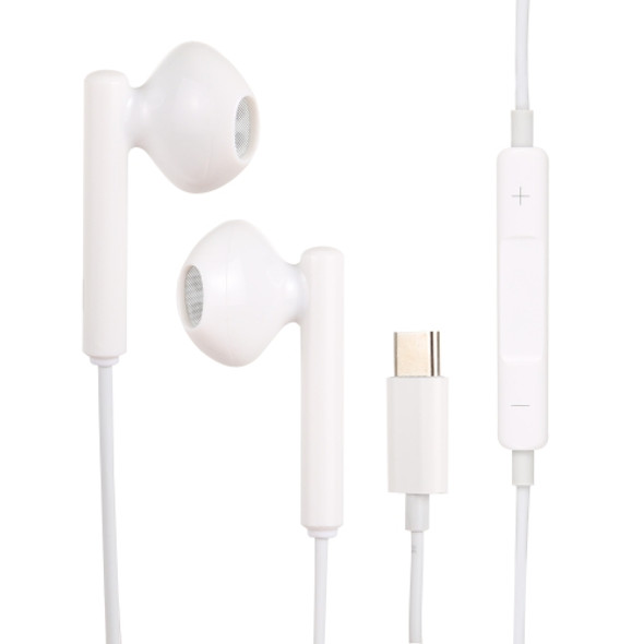 USB-C / Type-C Interface Stereo Music Earphone(White)