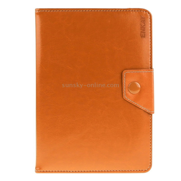 Universal Crazy Horse Texture Horizontal Flip Leather Case with Holder for 7 inch Tablet PC(Orange)