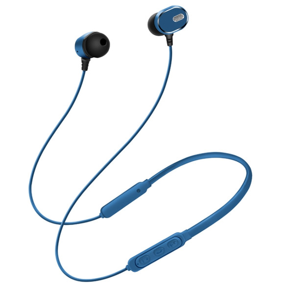DM-22 Magnetic Bluetooth Earphone DM-22 Neckband Sport headset with Mic Wireless Handsfree Earphoness(Blue)