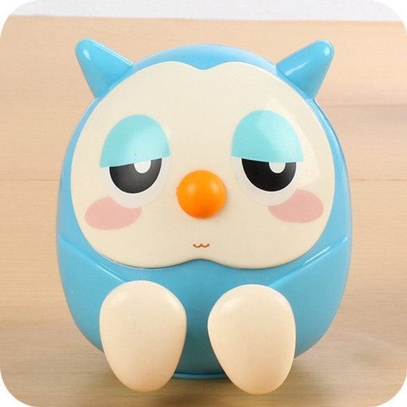 Universal Plastic Cute Owl Kawaii Book Holder Lazy Stand Tablet Desk Candy Color  Money-box Office Supply(Blue)