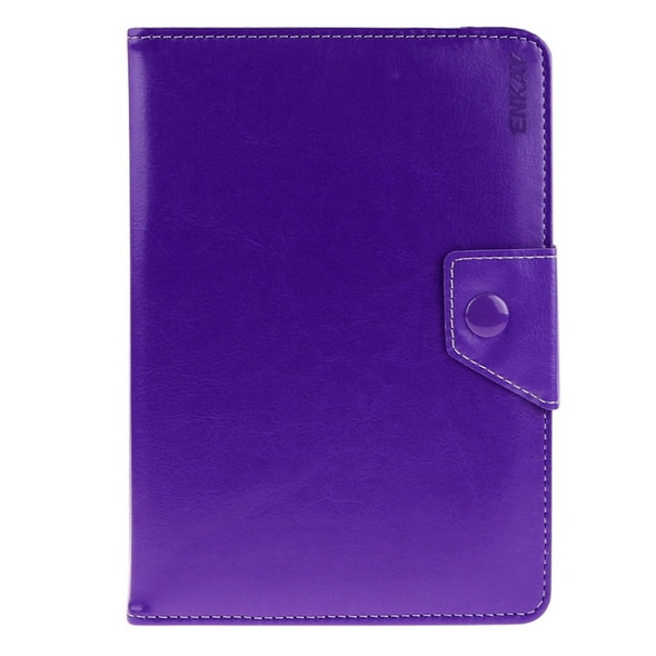 Universal Crazy Horse Texture Horizontal Flip Leather Case with Holder for 7 inch Tablet PC(Purple)