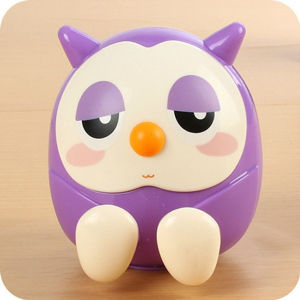 Universal Plastic Cute Owl Kawaii Book Holder Lazy Stand Tablet Desk Candy Color  Money-box Office Supply(Purple)