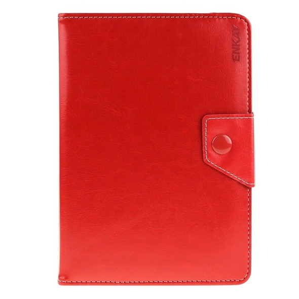 Universal Crazy Horse Texture Horizontal Flip Leather Case with Holder for 7 inch Tablet PC(Red)