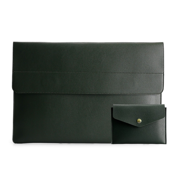 12 inch POFOKO Lightweight Waterproof Laptop Protective Bag(Dark Green)