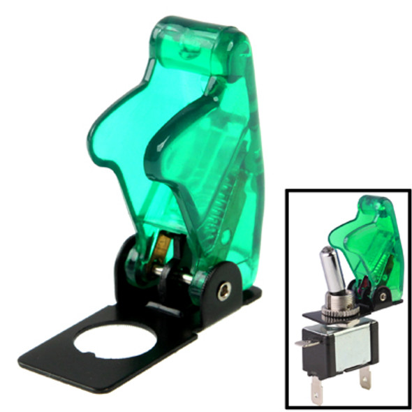 4x DIY Transparent Green Safety Flip Cover for Toggle Switch (4pcs in one packaging, the price is for 4pcs)