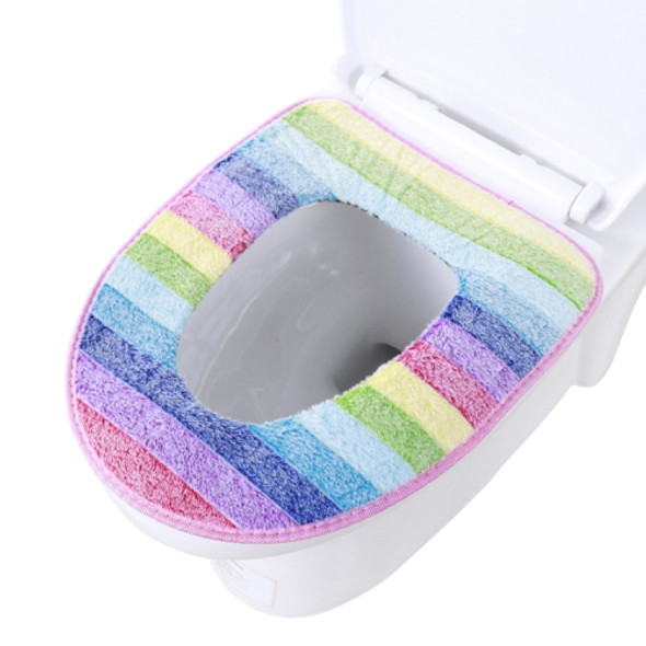 Universal Washable Warm Sticky Toilet Seat Cushions(Pink)