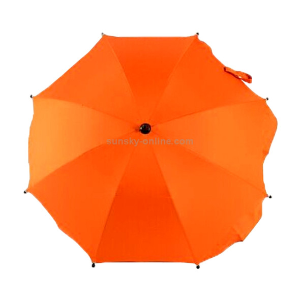 Adjustable Laciness Umbrella For Golf Carts, Baby Strollers/Prams And Wheelchairs To Provide Protection From Rain And The Sun(Orange Light)