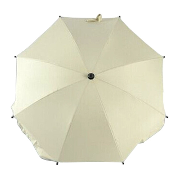 Adjustable Laciness Umbrella For Golf Carts, Baby Strollers/Prams And Wheelchairs To Provide Protection From Rain And The Sun(White)