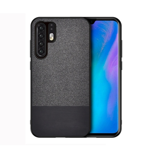 Shockproof Splicing PU + Cloth Protective Case for Huawei P30 Pro (Black)